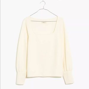 Madewell Ottoman Rib Square-Neck Top